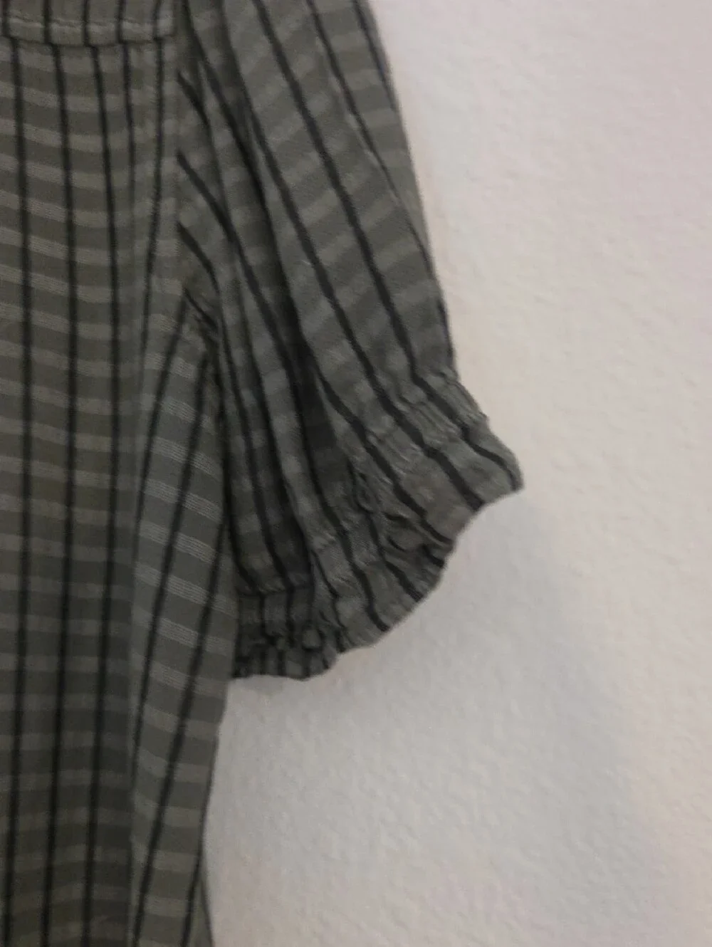 cloth & stone Olive and Black Striped Button-Down Blouse - Picture 5 of 8
